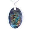 Pendente LABRADORITE, pedra natural polida com fecho em prata 925. n°2