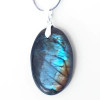 Pendentif de LABRADORITE, Pierre naturelle polie avec bélière en argent 925. n°2