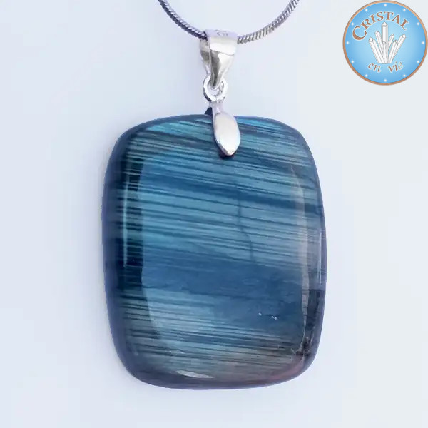 Pendente in LABRADORITE, pietra naturale levigata con chiusura in argento 925. n°3