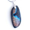 Pendente LABRADORITE, pedra natural polida com fecho em prata 925. n°4