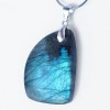 Colgante de LABRADORITA, piedra natural pulida con cierre de plata 925. n°7