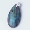 Pendente LABRADORITE, pedra natural polida com fecho em prata de lei 925. n°9