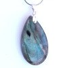 Pendente LABRADORITE, pedra natural polida com fecho em prata de lei 925. n°9