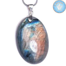 Pingente de Labradorita, Argola de Prata 925 n°10 – Cristal-en-vie.com