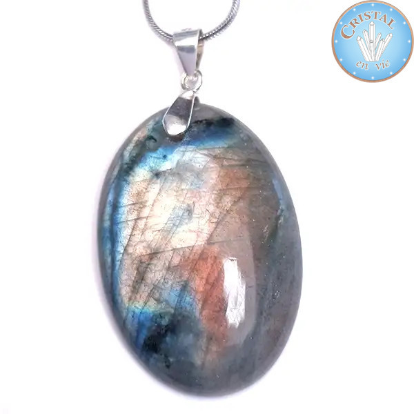 Colgante de Labradorita, Asa de Plata 925 n°10 – Cristal-en-vie.com