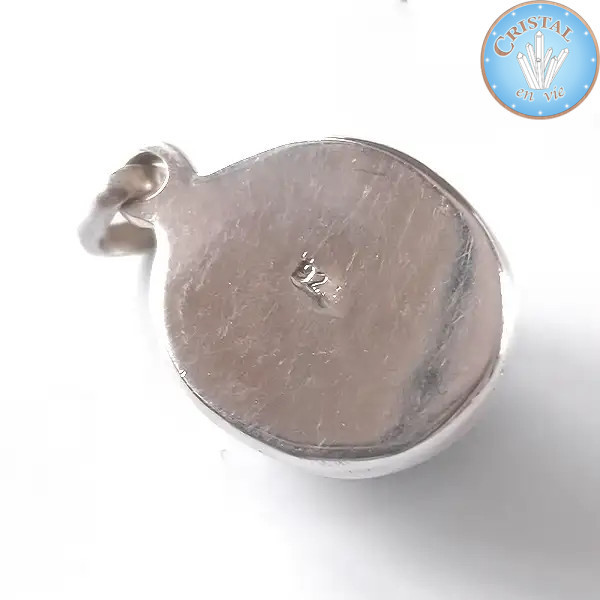 Ciondolo in Smeraldo lucido incastonato in argento 925 n° 1 - Cristal-en-vie.com