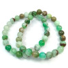 Bracelet en Chrysoprase, pierre naturelle. Perles de 7 à 8mm. Couleur dominante vert menthe, vert pâle.