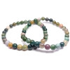 Armband aus natürlichem Indischen Achat, bunte 6 mm Perlen – Cristal-en-vie.com