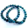 Bracelet en Apatite, pierre naturelle. Perles de 8mm. Couleur bleu-vert.