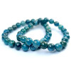 Bracciale di apatite, pietra naturale. Perline da 8 mm. Colore blu-verde.