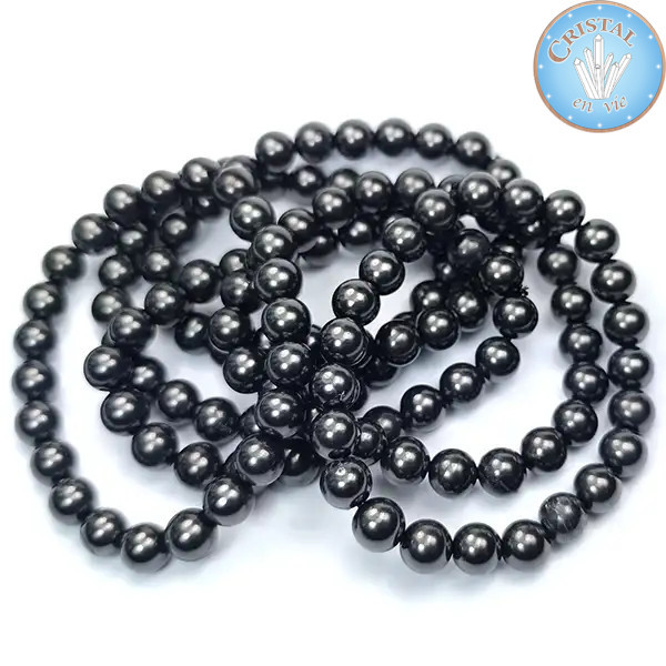 Pulseras en Shungite, una piedra natural de Rusia, calidad A.