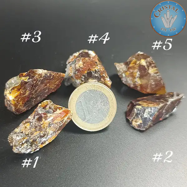 Sphalerit Blende, Rohstein in honig-orangefarbener Tönung – Cristal-en-vie.com