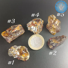 Blenda Esfalerita, Pedra bruta em tom mel alaranjado – Cristal-en-vie.com