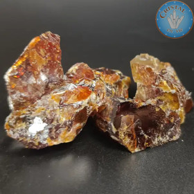 Sphalérite - Blende, Pierres brutes couleur miel orangé, jaune à brung. Provenance Santander, Espagne.