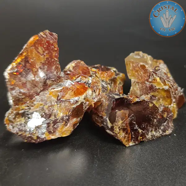 Sphalerit Blende, Rohstein in honig-orangefarbener Tönung – Cristal-en-vie.com