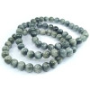 Pulsera de turmalina gris ojo de gato, cuentas de 8 mm, piedra natural rara y brillante, para hombre y mujer.