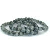 Grey tourmaline cat’s eye bracelet, 8 mm beads, rare and shimmering natural stone, for men and women.