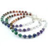 Natural Multicolored Gemstone Bracelet, Silver-Plated – Cristal-en-vie.com