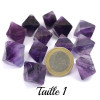 Octaèdre de Fluorine, couleur violet - Pierre brute naturelle - Taille 1
