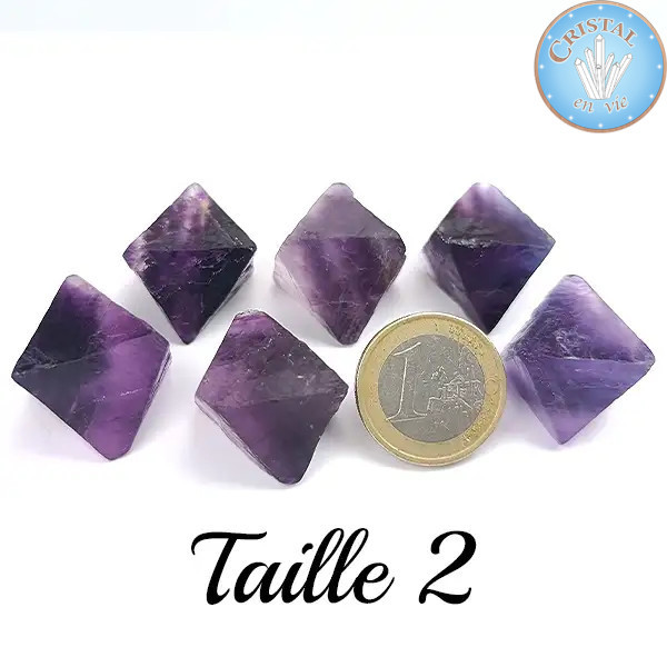 Octaedro de Fluorita Violeta, Pedra bruta – Cristal-en-vie.com