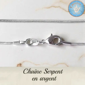 Chaîne serpent en Argent sterling 925 – Cristal-en-vie.com