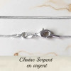 Chaîne serpent en Argent sterling 925 – Cristal-en-vie.com