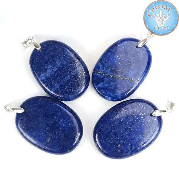 Colgante de Lapislázuli, Piedra Natural y Plata – Cristal-en-vie.com