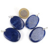 Pendentif en Lapis Lazuli, Pierre naturelle percée avec bélière en argent 925