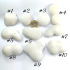10 Fairy Stones (Menilite Opal, Fairy stone). White and beige stone with rounded shapes. Size 3: from 3.4 cm to 6 cm.