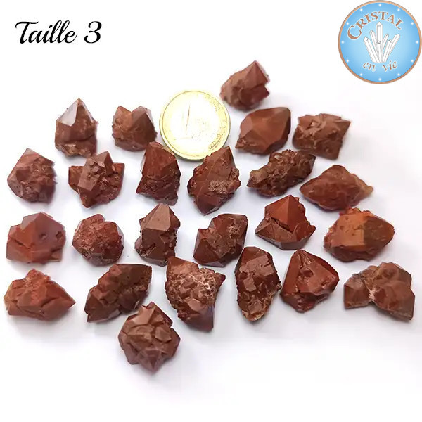 T3 - Quarzo Ematoide San Giacomo di Compostela. Quarzo rosso grezzo della Spagna.