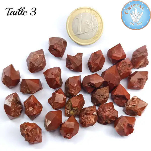 T3 - Hämatitquarz Sankt Jakob von Compostela. Rohes rotes Quarz aus Spanien.