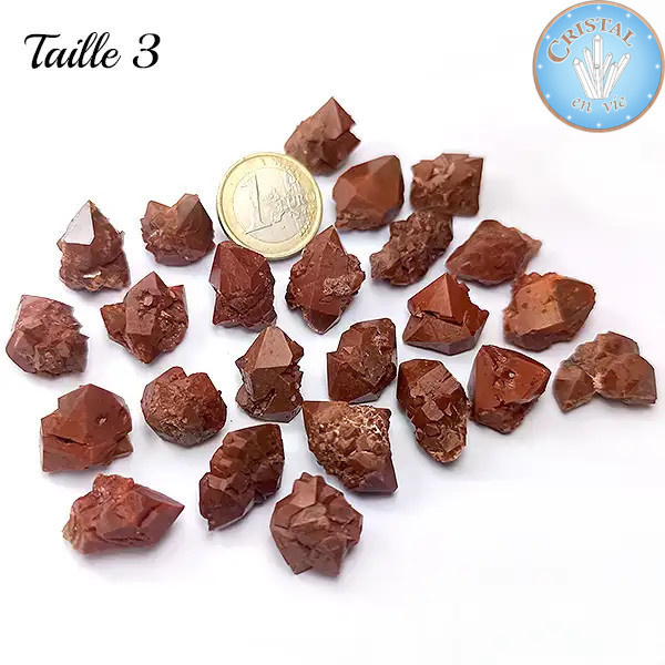 T3 - Quarzo Ematoide San Giacomo di Compostela. Quarzo rosso grezzo della Spagna.