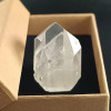 Pointe de Quartz Fantôme. Pierre naturelle incolore et pièce unique du Brésil, dans sa boîte. n°2