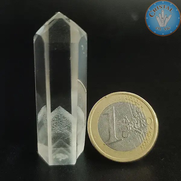 Punta di Quarzo Fantasma. Pietra naturale incolore del Brasile. Pezzo unico numero 4