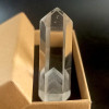 Pointe de Quartz Fantôme. Pierre naturelle incolore et pièce unique du Brésil, dans sa boîte. n°4