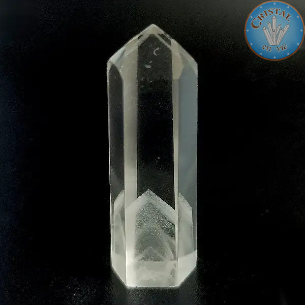 Phantomquarz-Spitze. Farblose Naturstein aus Brasilien. Unikat Nummer 4