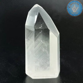 Ponta de Quartzo Fantasma. Pedra natural incolor do Brasil. Peça única número 6