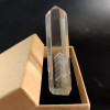 Pointe de Quartz Fantôme. Pierre naturelle incolore et pièce unique du Brésil, dans sa boîte. n°7