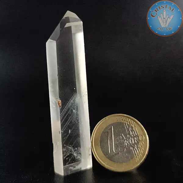 Fantoomkwarts punt. Kleurloze natuursteen uit Brazilië. Uniek stuk nummer 8