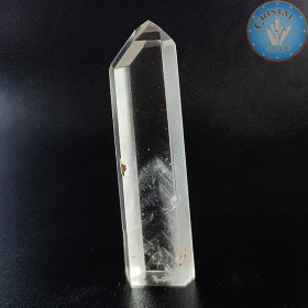 Ponta de Quartzo Fantasma. Pedra natural incolor do Brasil. Peça única número 8