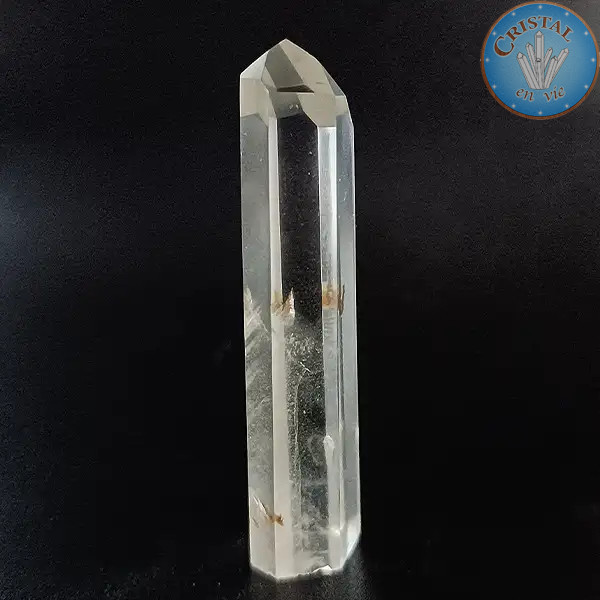 Punta di Quarzo Fantasma. Pietra naturale incolore del Brasile. Pezzo unico numero 8