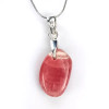 Pendentif - Rhodocrosite d'Argentine, Pierre naturelle rose avec bélère en argent 925 n4