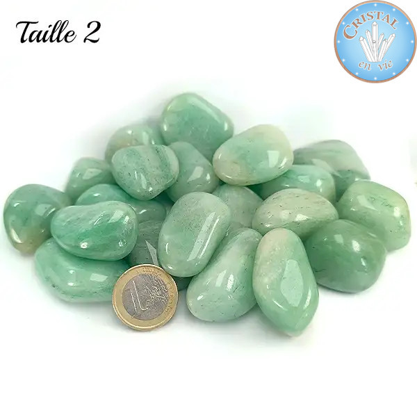 Aventurina, piedras naturales. Piedra rodada de color verde. Tamaño 2