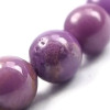 Pulseiras de Fosfosiderita, contas em pedra natural de 6 mm, cor violeta, do lilás ao malva.