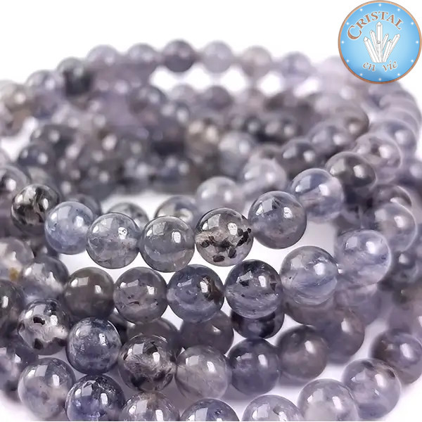 Bracelet en Iolite Cordiérite, pierre naturelle - Cristal-en-vie.com