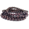 Granat-Armbänder, Natursteinperlen von 7 mm, in rotbrauner Farbe.
