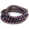 Bracelets en Grenat, perles en pierre naturelle de 7mm, couleur rouge-brun.