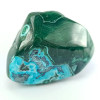 Crisocola-Malaquita, Pedra natural polida nas cores azul, verde e turquesa. Pedra nº 5
