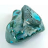 Crisocola-Malaquita, Piedra natural pulida de color azul, verde y turquesa. Piedra n.º 6