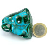Crisocola-Malaquita, Piedra natural pulida de color azul, verde y turquesa. Piedra n.º 6